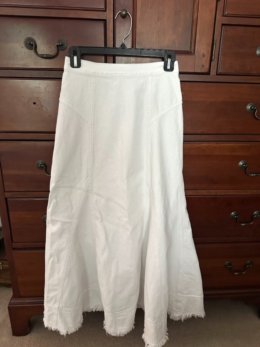 Madewell Fluted Midi skirt in tile white, size 24, worn once - Picture 5 of 5